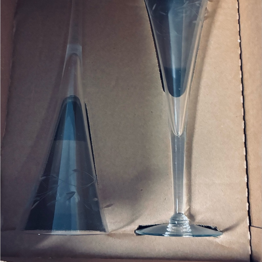 Elegant Princess House Heritage Set of 2 Toasting 🥂 Champagne Flutes.
